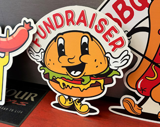 custom shaped lawn signs